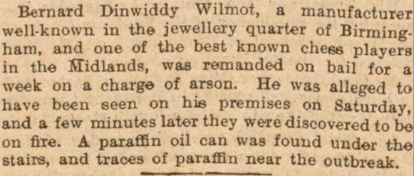 1907 BD Wilmot charged