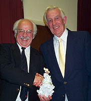 Tony Bridson (left) and Dennis Hemsley at the 2001 prize-giving